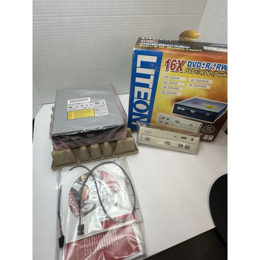 LiteOn 16X External DVD R RW DL USB Drive Vintage CD Rom Drive New